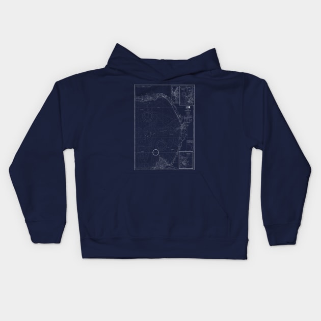 Monterey Bay, CA - Nautical Chart Kids Hoodie by pscof42